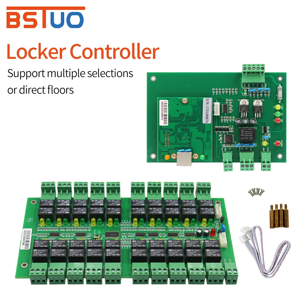 TCP/IP 20 / 40 Doors Electric Express Cabinet Locker Controller Board and Elevator ACU Access Control lift Floor Interface Kit Vue