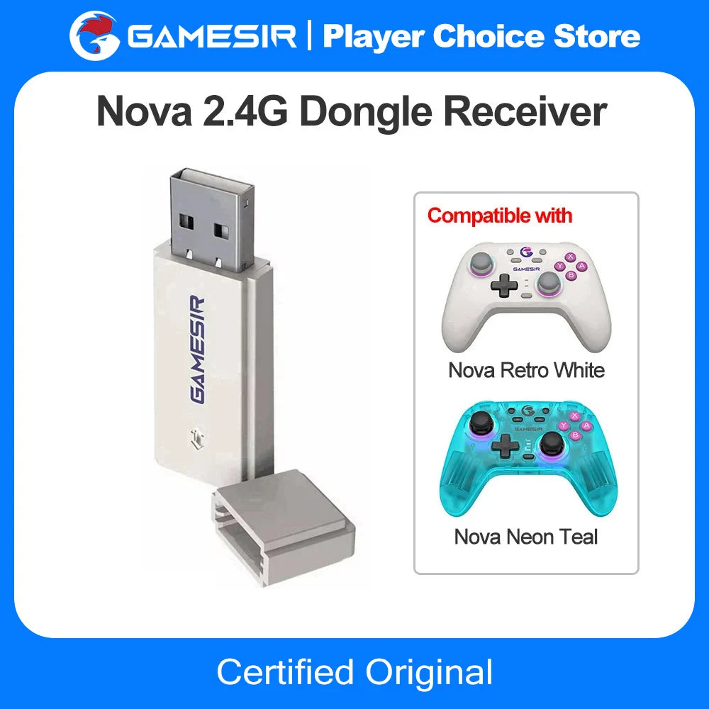 GameSir Gamepad 2.4G Receiver Adapter for Nova Controller Connecting to PC Computer Gaming Controle Dongle Plug and Play Vue