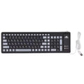103 Keys English Language Keyboard for Laptop Computer PC Tablet Keyboard 103 Keycaps USB Wired Silicon Key Board Vue Black