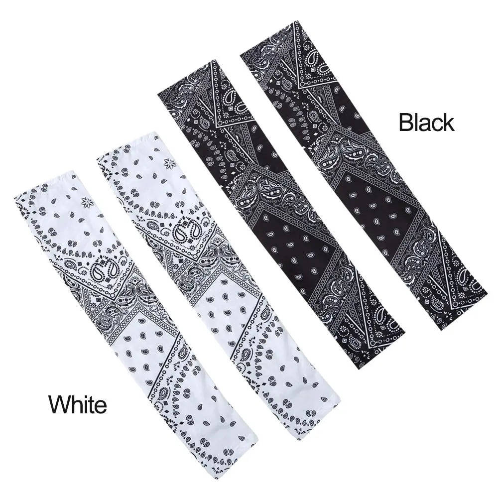 Women Men Arm Sleeves Sports Ice Silk Sun Protection Hand Cover