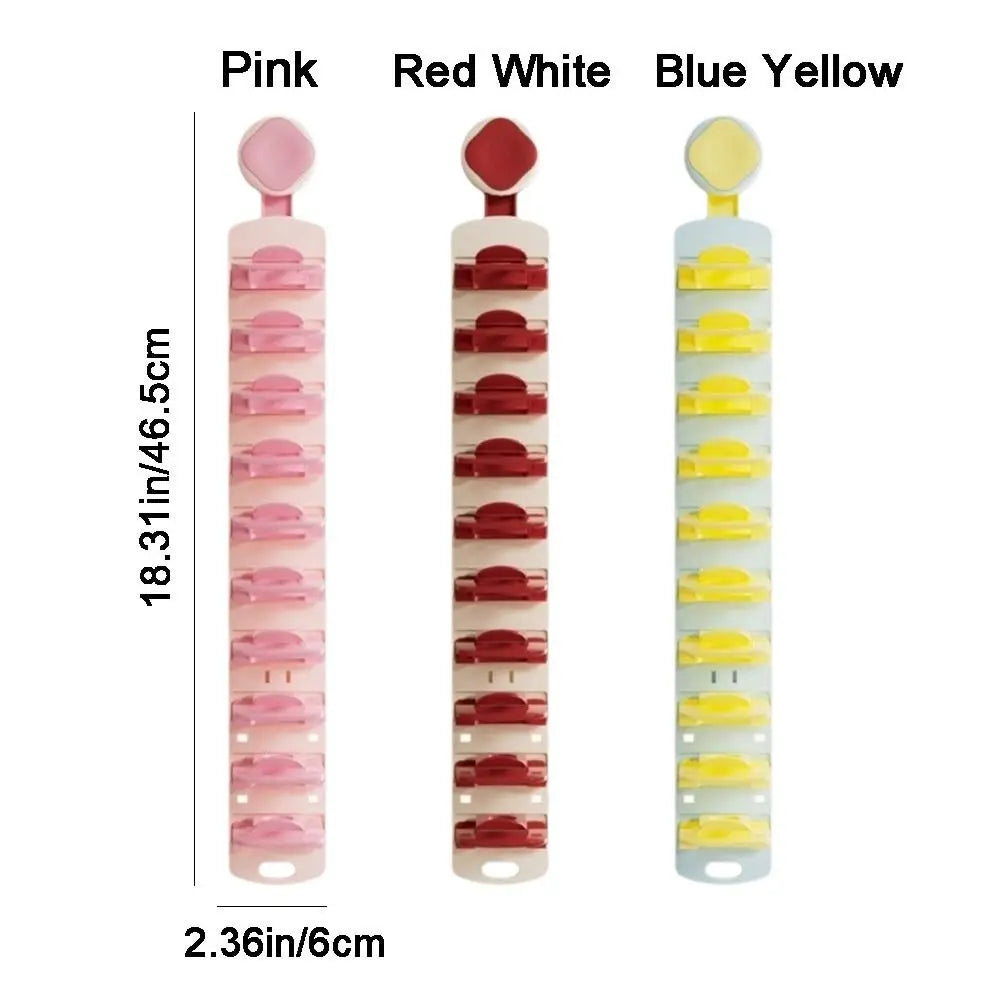 Built-In Spring Clips Suction Cup Hat Display Rack No-Drill Large Capacity Hat Storage Clips Space Saving Vue