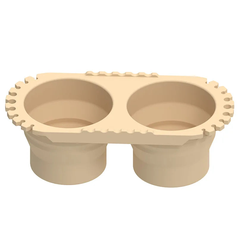 3 in 1 Pen Washing Bucket Foldable Art Silicone Water Bucket Water Powder Pigment Bucket Color Mixing Painting Brush Washer Vue Beige