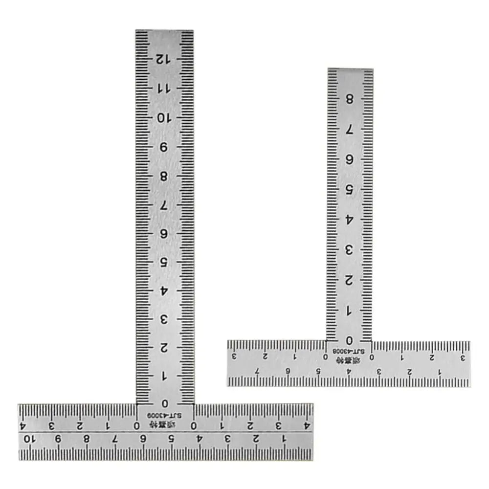 Layout Stainless Steel T-Shaped Ruler Measuring Tool Precision Right Angle Ruler Accurate Sturdy Mini Framing Ruler Building Vue