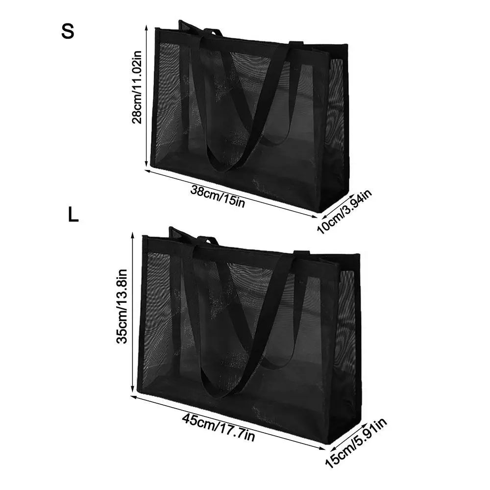 Mesh Shoulder Bag Hollow Large Capacity Beach Bags Transparent