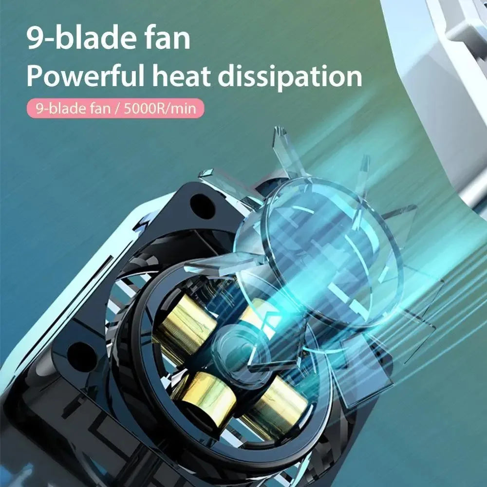 Mobile Radiator Esports Air Cooling Quiet Portable Quick Cooling H15 Game Live Cooling Back Clip Bracket Semiconductor Turbine Vue