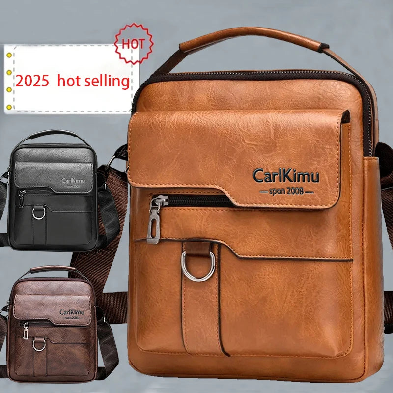 Daily Wear Vintage PU Leather Messenger Bag Fashion Solid Tone