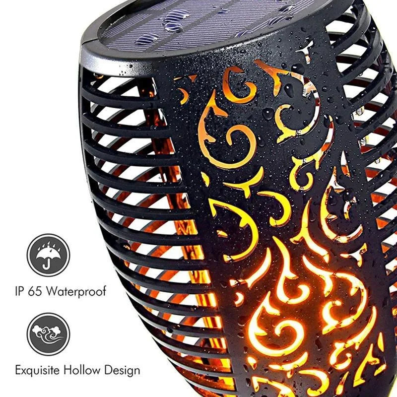 12LED Solar Flame Light Outdoor,Waterproof 12LEDs Torches Landscape Lamp for Outdoor Courtyard Garden Yard,Halloween Decorations Vue