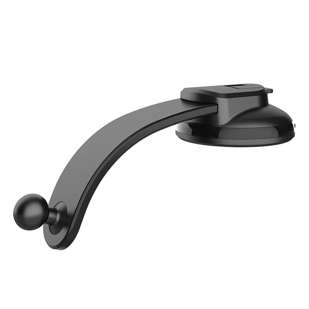 Accessories: Suction Cup Car Phone Bracket - 17mm Universal Ball, Telescopic Arm & Foldable Vue black
