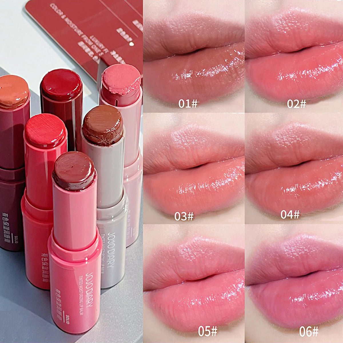 1Pc Pink Colored Lipsticks Waterproof Moisturizing Mirror Lipstick Lip Balm Natural Long-Lasting Makeup Valentine's Day Gift Vue