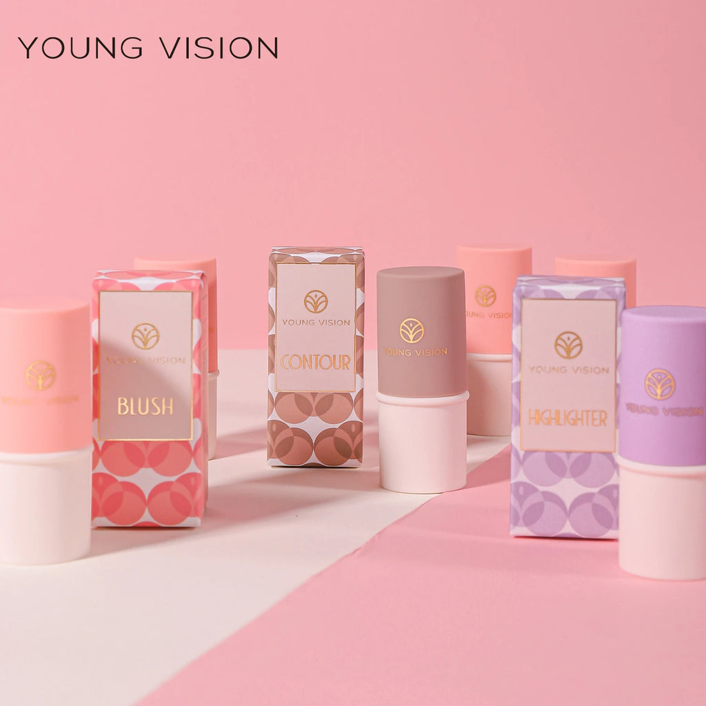 YOUNG VISION Multifunctional Makeup Stick for Lazy People High gloss Makeup, Rouge Matte Blush Stick, 6 Colors Available Vue