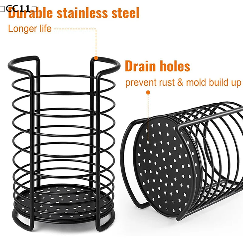 Utensil Holders Household Kitchen Cutlery Holder Drainer Chopstick