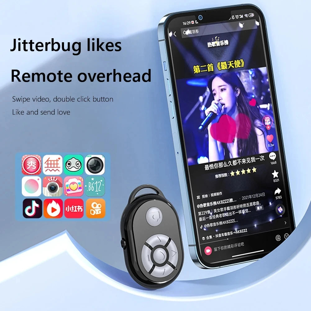 Bluetooth Remote for iPhone Xiaomi Redmi Samsung Mobile Phone Universal Remote Control Selfie Stick Bluetooth Camera Controller Vue