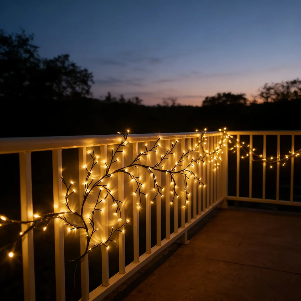 Artistic Sculptural Tree Branch String Lights, Adjustable Bendable LED Lights, Bohemian Garden Romantic Night Scene Ornament Vue