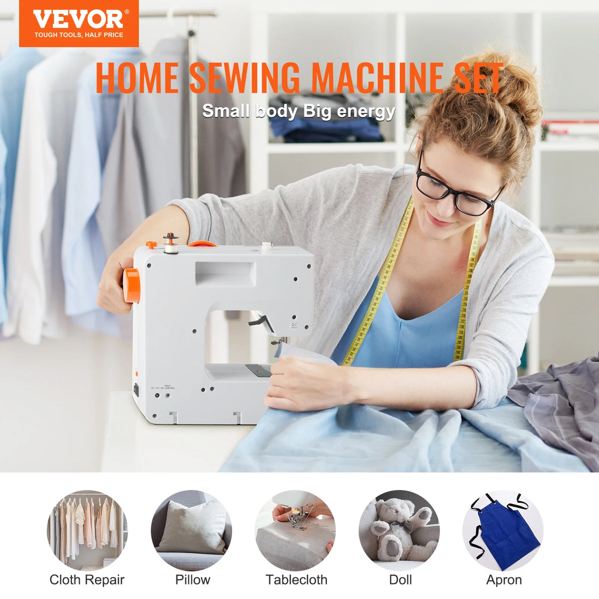 Portable Sewing Machine 38 Stitches, Extension Table & 42pc Kit Portable Sewing Machine Vue