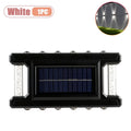 1-5PCS Waterproof Solar Wall Light Outdoor LED Warm White Wash Lighting for Fence Balcony Patio Yard Ambiance Landscape Decor Vue White-1PC