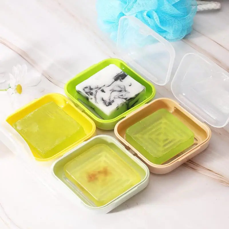 1Pce Travel Mini Soap Box Portable Leak Proof Soap Storage Box, Suitable For Dormitory Travel, Camping Vue