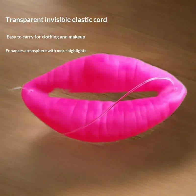 1 Jokes Sausage Red Lips Thick Halloween Funny Horror Latex Mask Vue