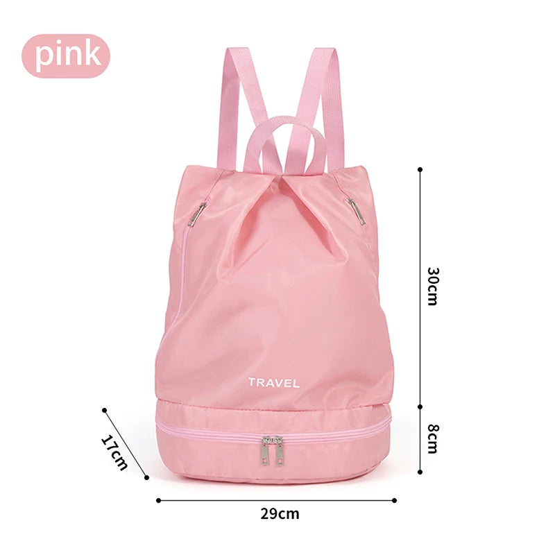 CC11Wet Dry Separation Fitness Bag Swimming Waterproof Travel Sport Vue Pink