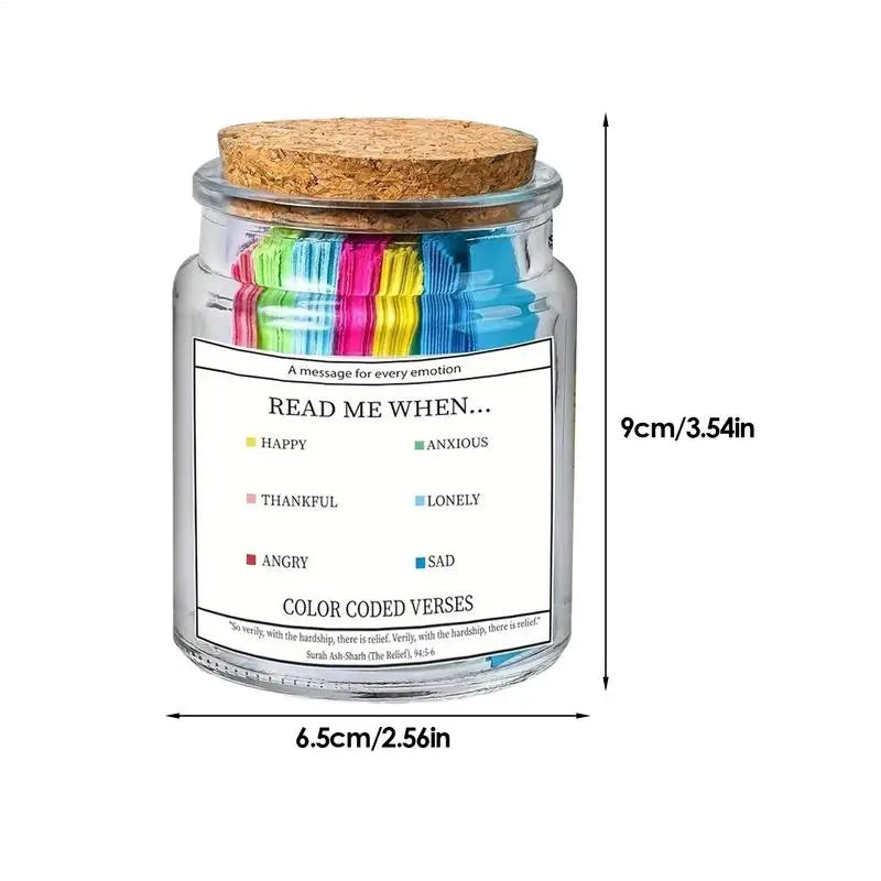Spiritual Comfort Bible Verse Prayer Jar Christian Scripture Gift Quran Verse Jar Color-Coded Bible Verses for Christmas Easter Vue