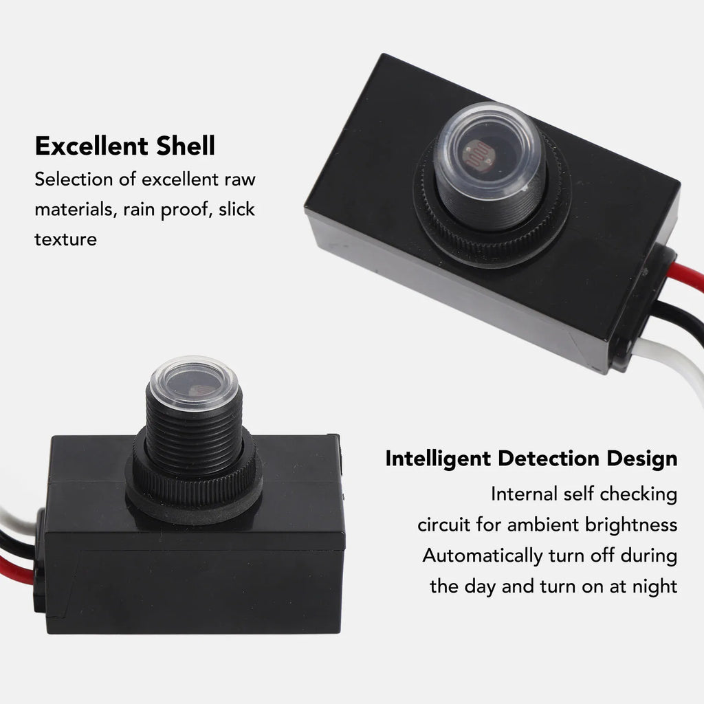 Photocell Light Sensor IP65 Proof Level Multifunctional Compact Outdoor Photoelectric Light Control Photocell Sensor Vue