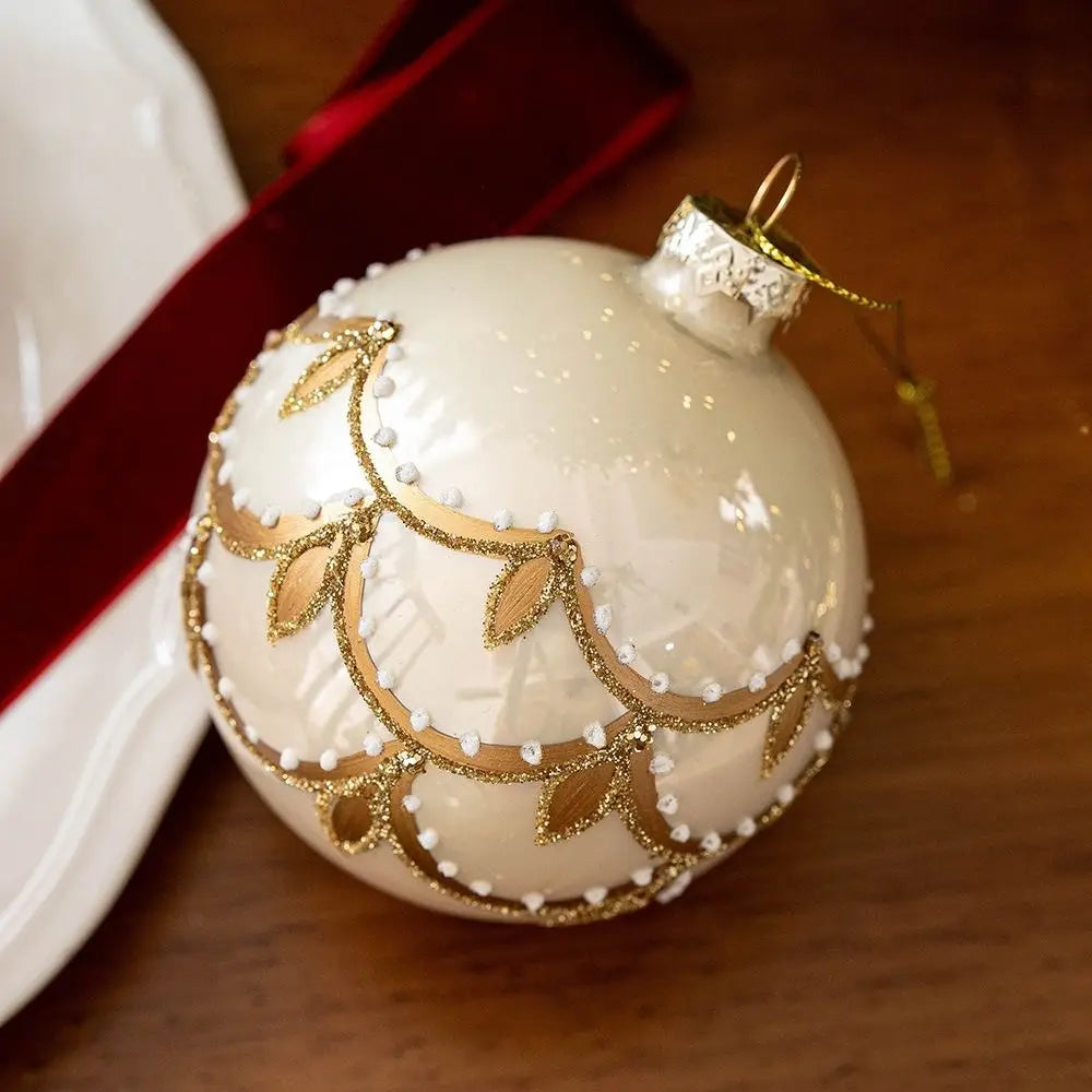8cm Christmas Glass Balls Suspensable Korean Style Multicolor Christmas Ball Decorative Reusable Christmas Tree Pendants Vue
