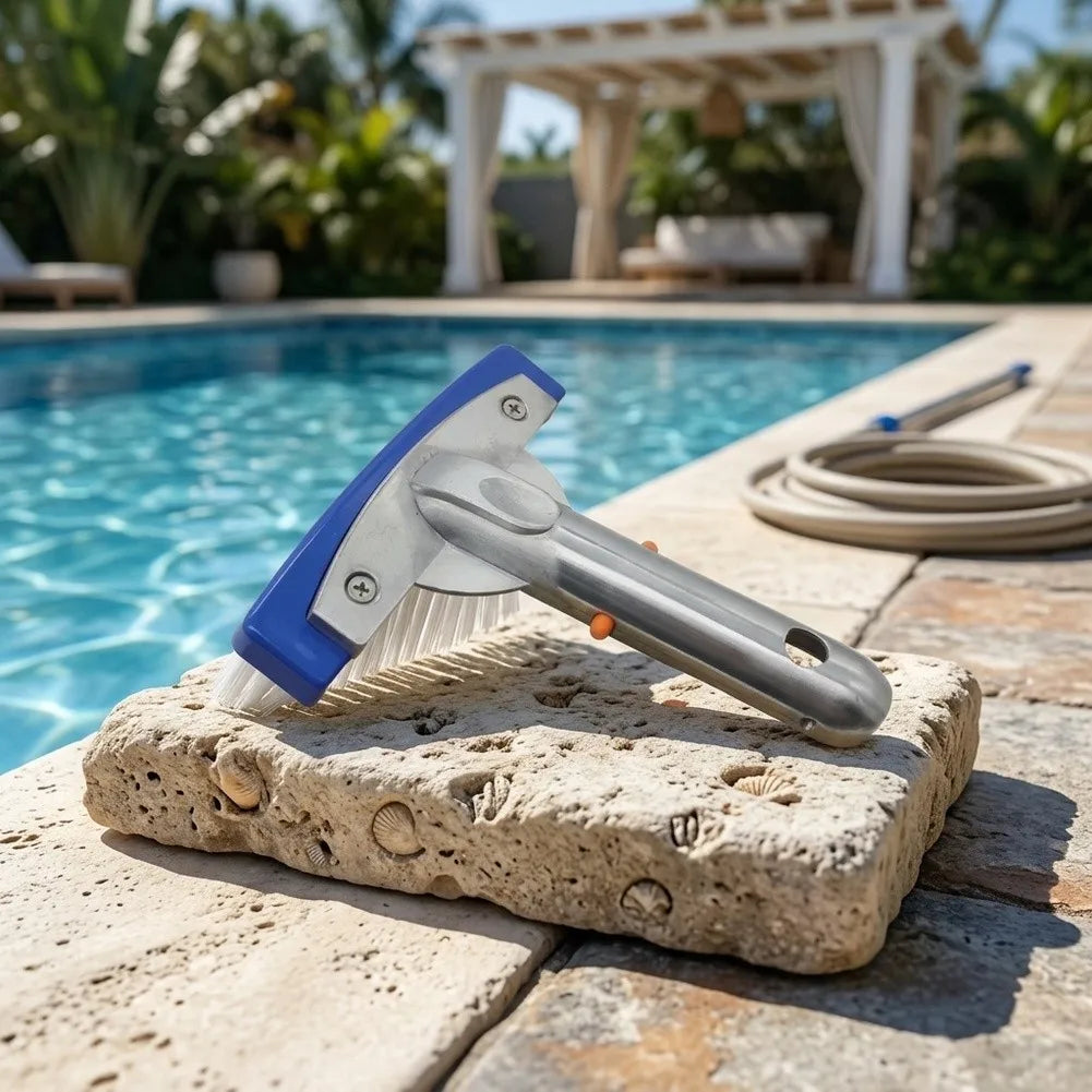 Portable Pool Cleaning Brush – Floor, Wall & Tile Scrubber Pool Cleaning Brush Vue