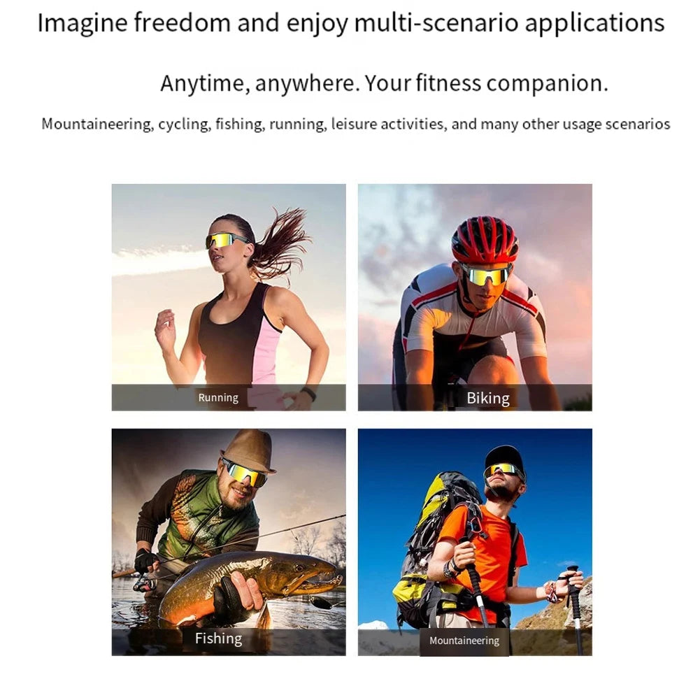 Hot-Smart Glasses Wireless Bluetooth 5.3 Built-In Microphone Speaker Touch Voice Control Assistant Compatible Sunglasses Glasses Vue