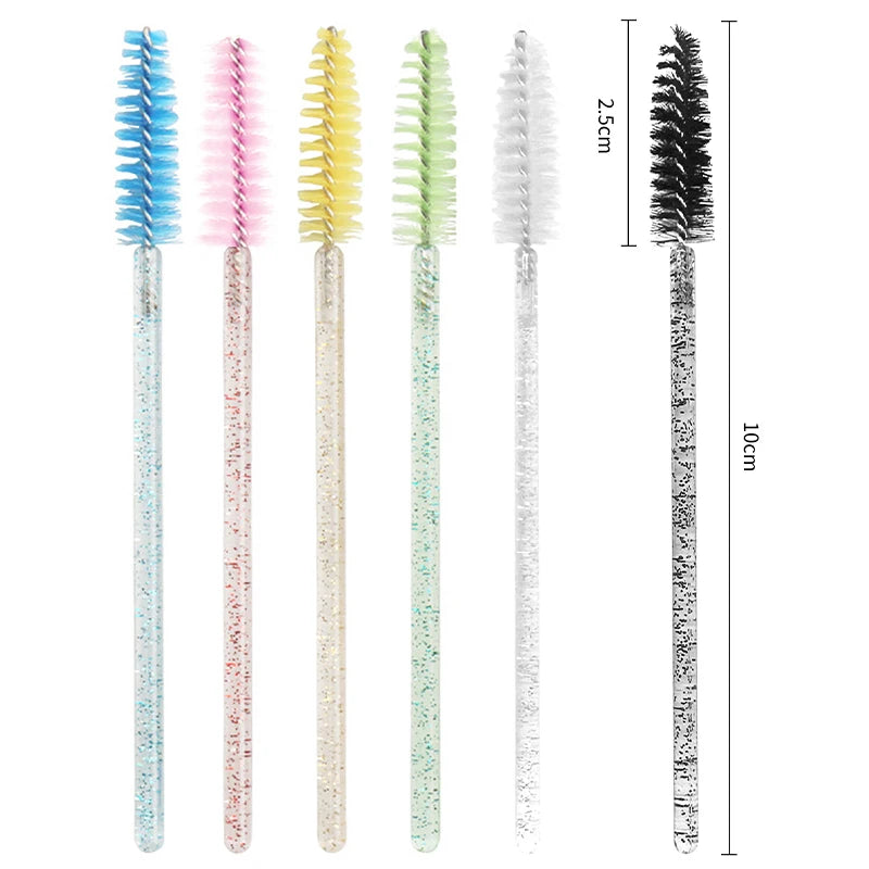 50pcs Disposable Eyelash Brushes Eyelashes Extension Tools Eyebrow Brush Mascara Wands Applicator Spoolers brosse cils Vue