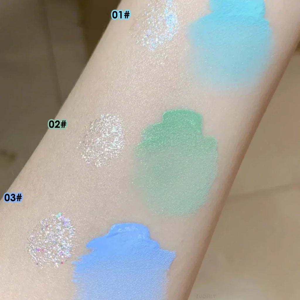 Double-headed Liquid Eye Shadow Matte Sequins Pearlescent Eye Makeup Lying Silkworm Brightening Droplet Tear Makeup Beauty Tools Vue
