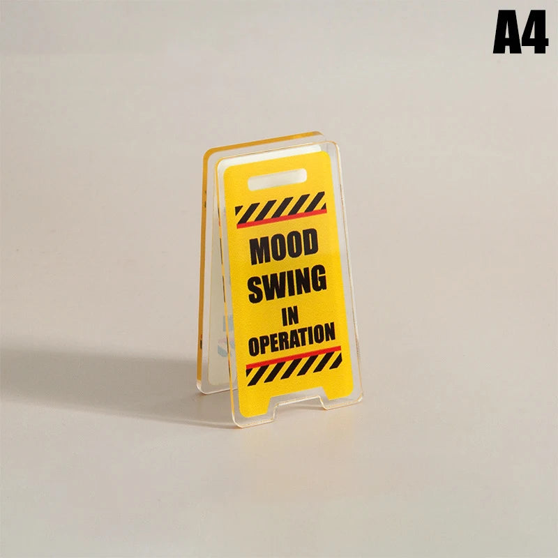 Acrylic Desk Decoration Leave Me Alone I'm Busy Humorous Office Vue A4