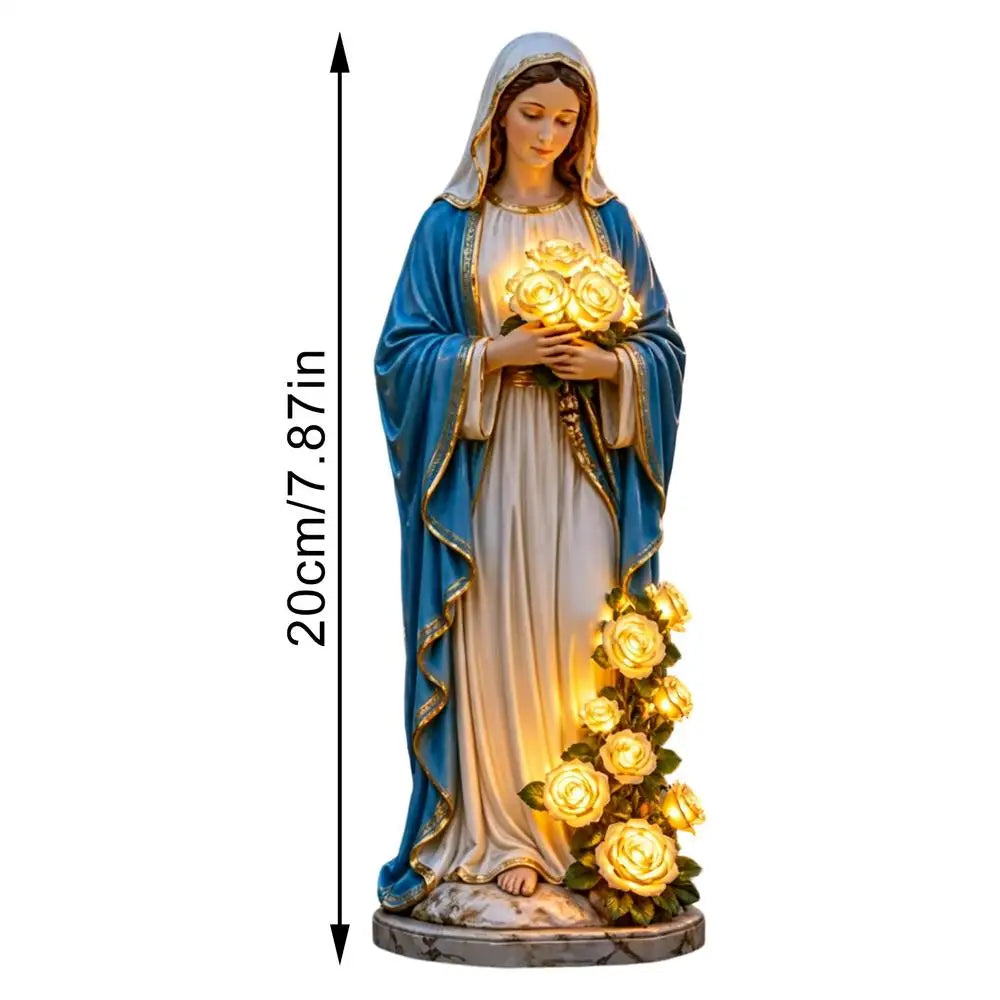 20CM LED Resin Garden Lantern Statue, Waterproof Outdoor Decor Light, Decorative Lamp for Lawn Patio Porch Weatherproof Yard Art Vue A