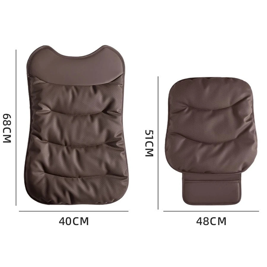Premium Nappa Leather Car Front Seat Cushion Soft Seat Cover Universal Car Accessories Interior Car Front Seat Protector Cover Vue