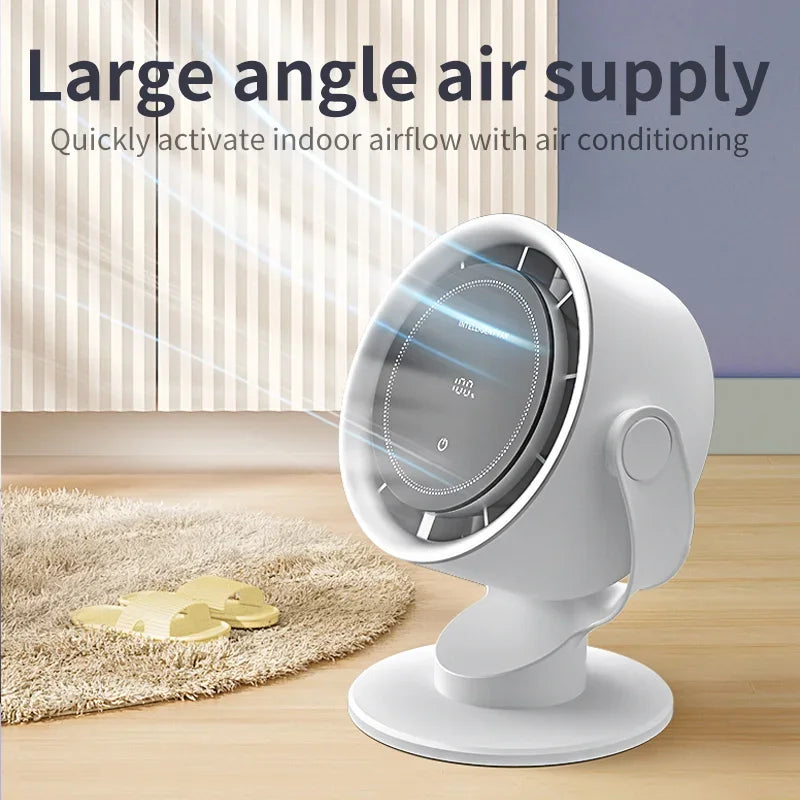 Multi-Function Circulating Fan With 100-Speed Adjustment, USB-Charged High-Speed Turbo Fan, Ideal For Student Desks Vue