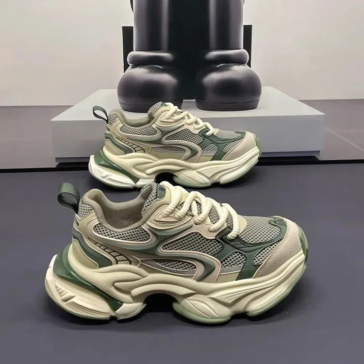 Men's High Top Casual Sneakers – Breathable Lace-Up Board Shoes High Top Sneakers Vue