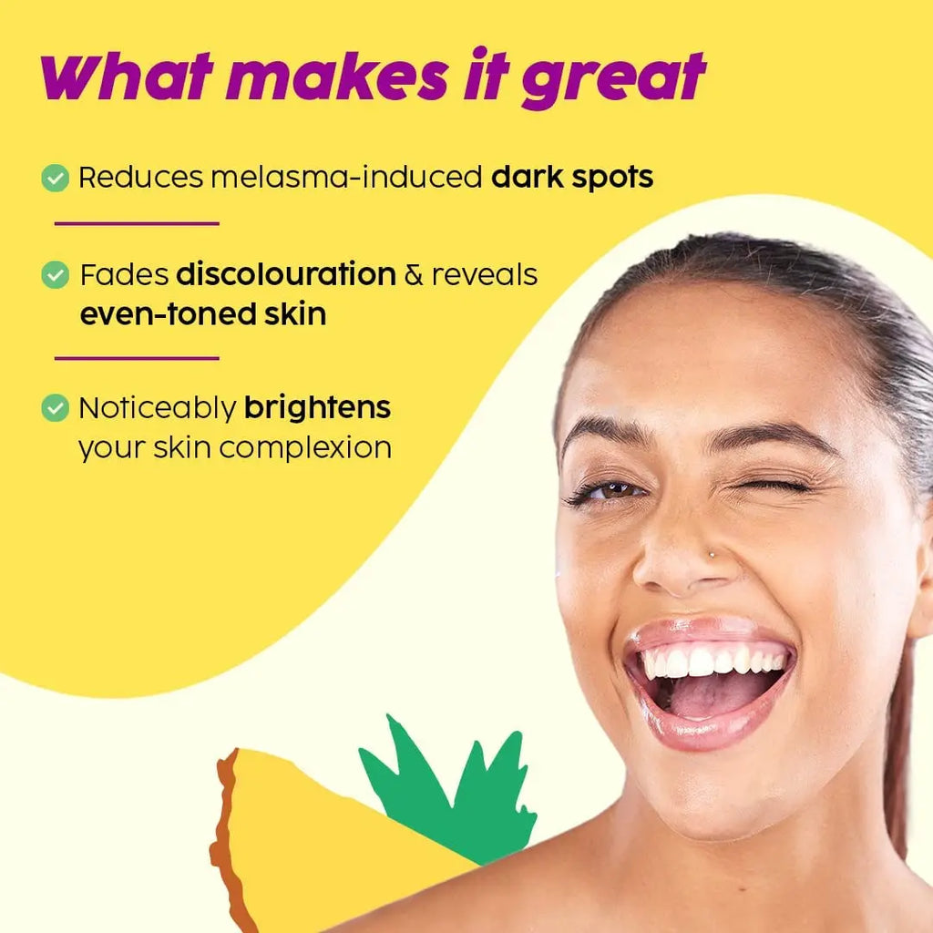 100ml AHA Pineapple White Patches Dark Spots Corrector Serum Facial Essence Fade Fine Lines Repair Dull Serum Face Skin Car Vue