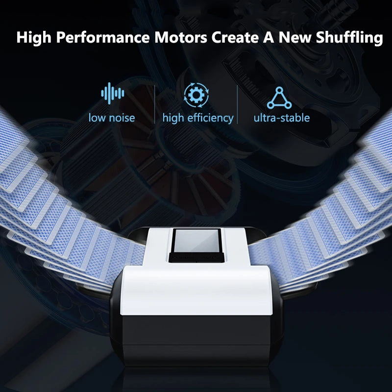 2000mAh Automatic Card Shuffler Rechargeable Electric Poker Card Shuffling Machine Auto Mixer Tool Device for Home Party Camping Vue
