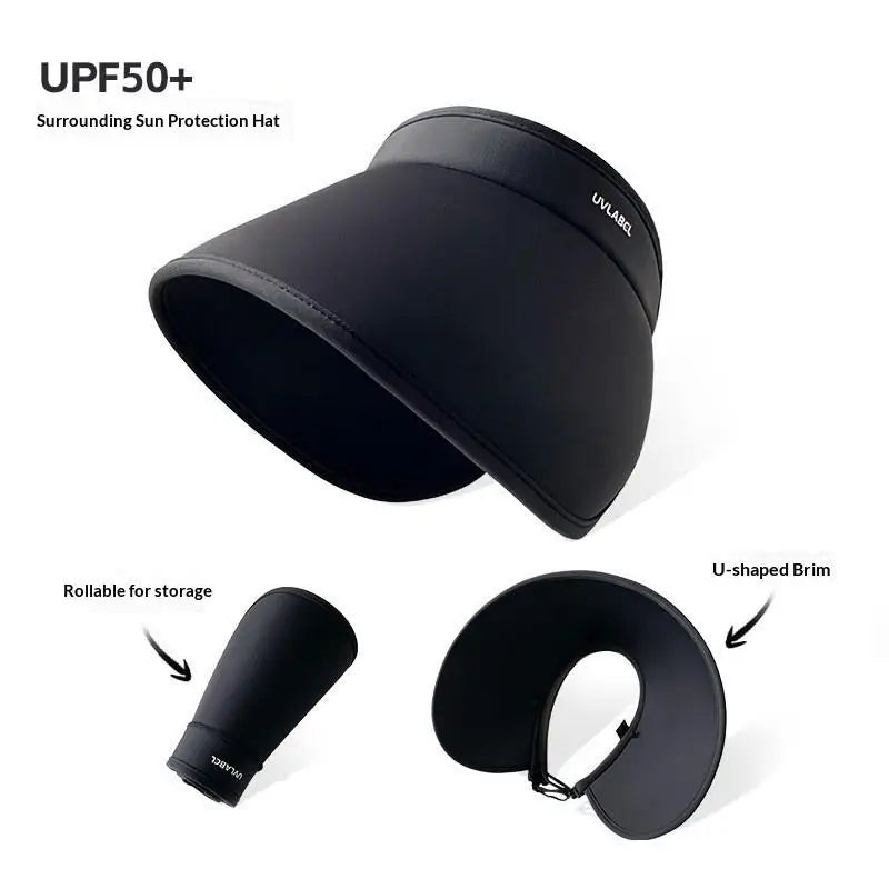 Women Wide Brim Summer Sun Hat Foldable UV Protective Hat for Beach Pool Holiday Travel Use Vue A one size