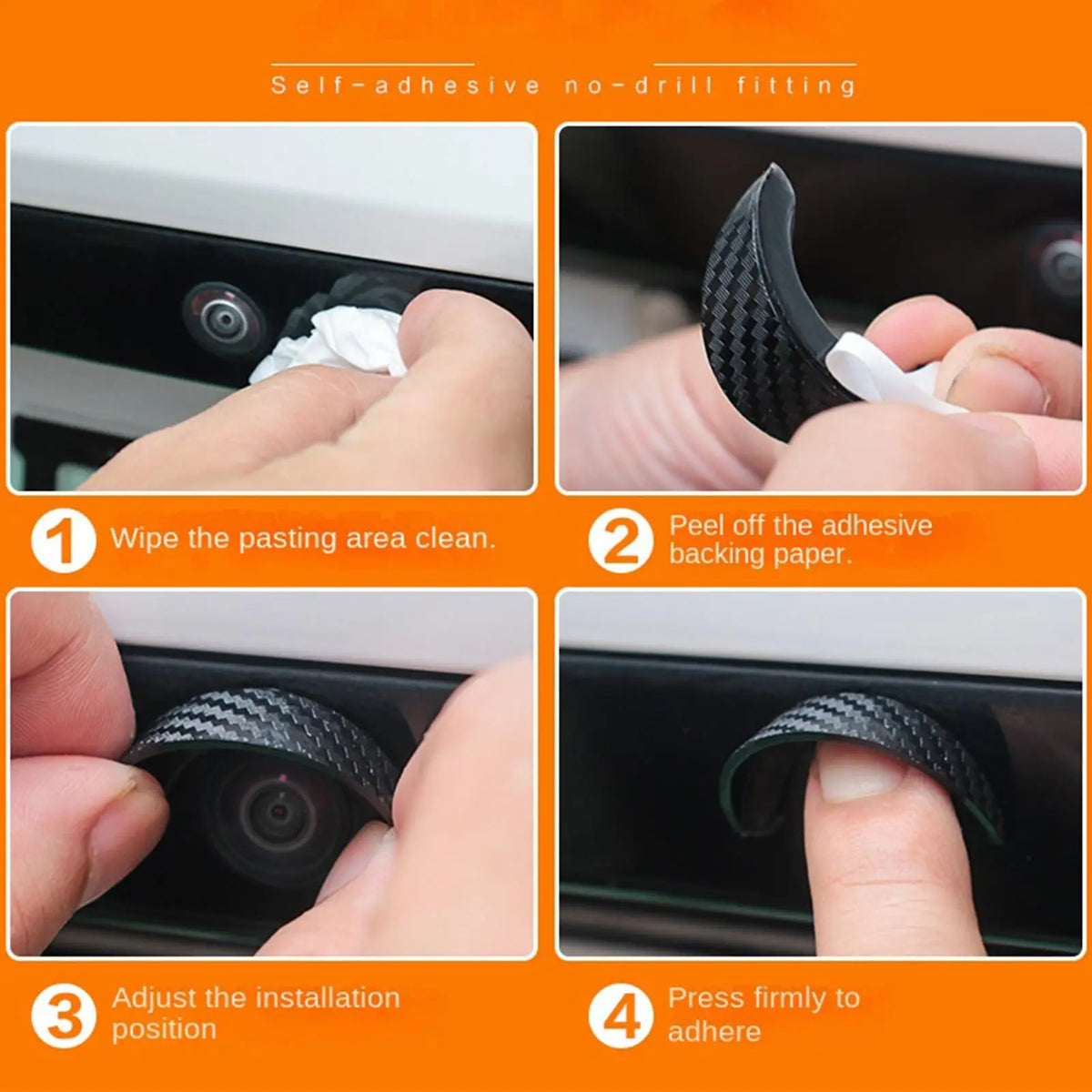 Backup Camera Rain Shield Self Adhesive Waterproof Cover for Vehicle Truck Sedan RV Outdoor Driving Commuting Rear View Protect Vue