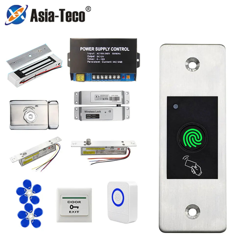 12V DC RFID Reader Keyless Door Opener Metal Access Control Keypad Mini IP66 Waterproof Embedded Mounted Fingerprint Reader Vue