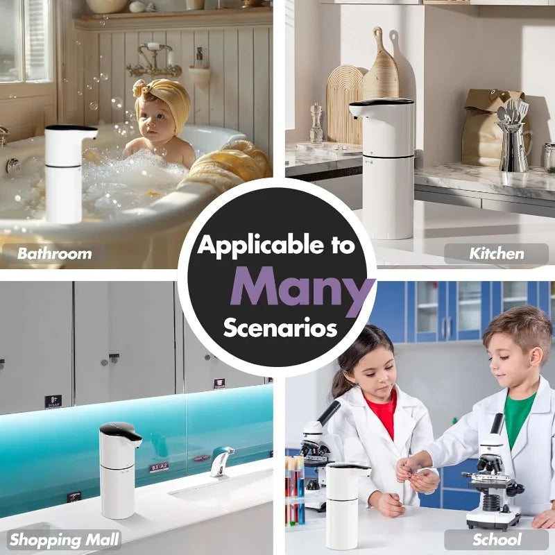 Automatic Liquid Soap Dispenser Touchless Dish Soap Dispenser 8 Level Adjustable Control Rechargeable Auto Soap Pump Hands Free Vue
