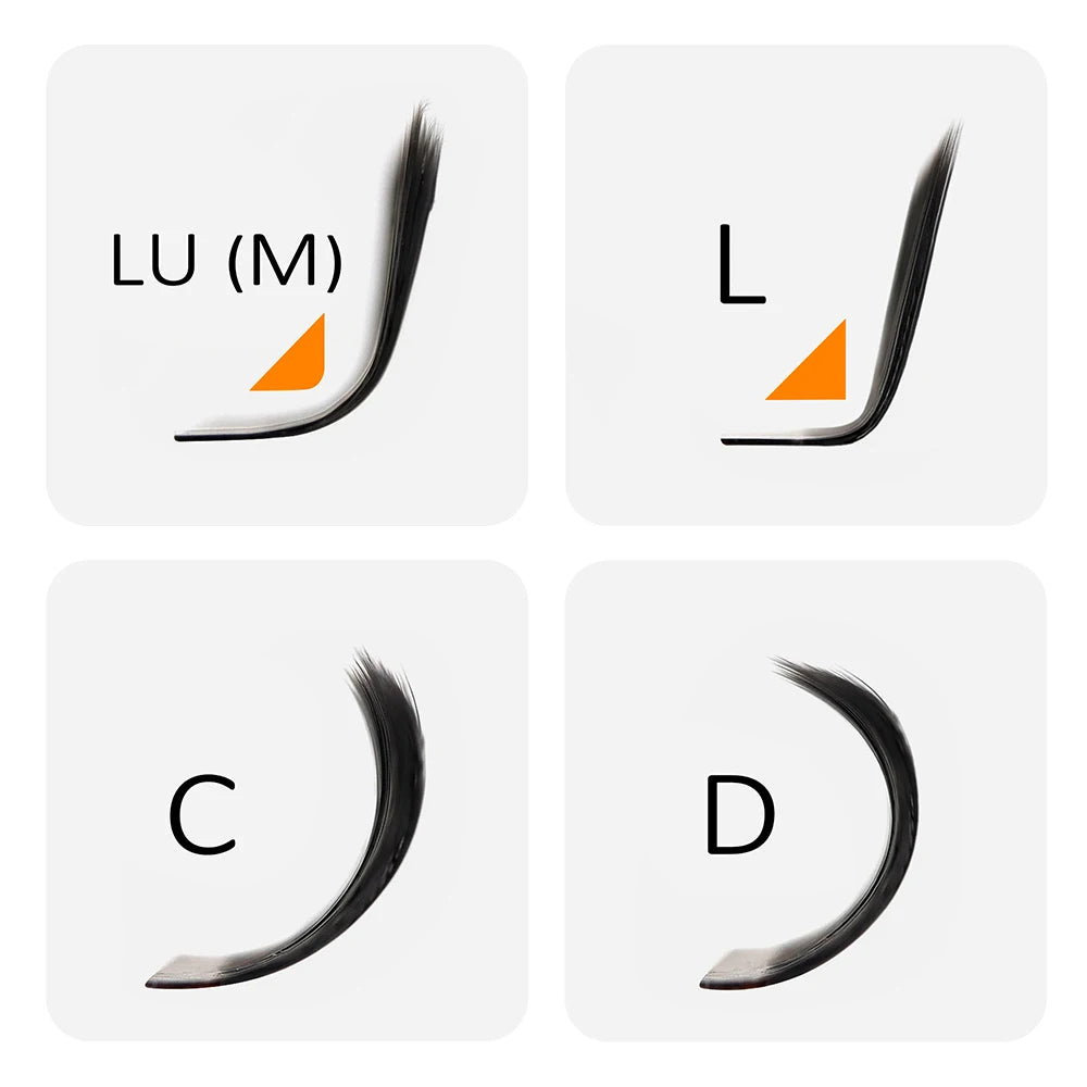 MASSCAKU L/LU/M Curl 3D 4D 5D W Eyelashes Extensions Natural Soft Black High Quality Technologic Fiber Lashes For Makeup Tools Vue