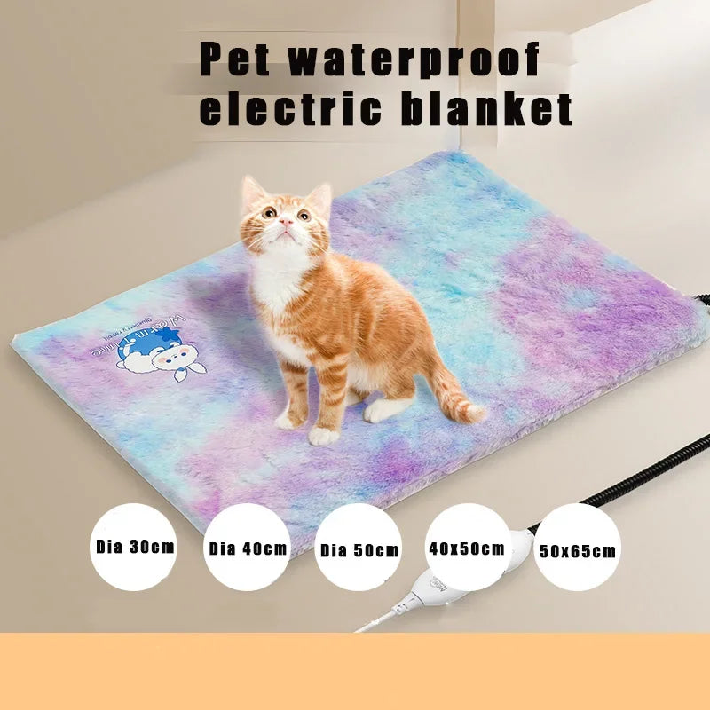 Waterproof Detachable Pet Heating Pad - Electric Blanket for Dogs Cats Adjustable Temperature Winter Warmer Mat with EU Plug Vue