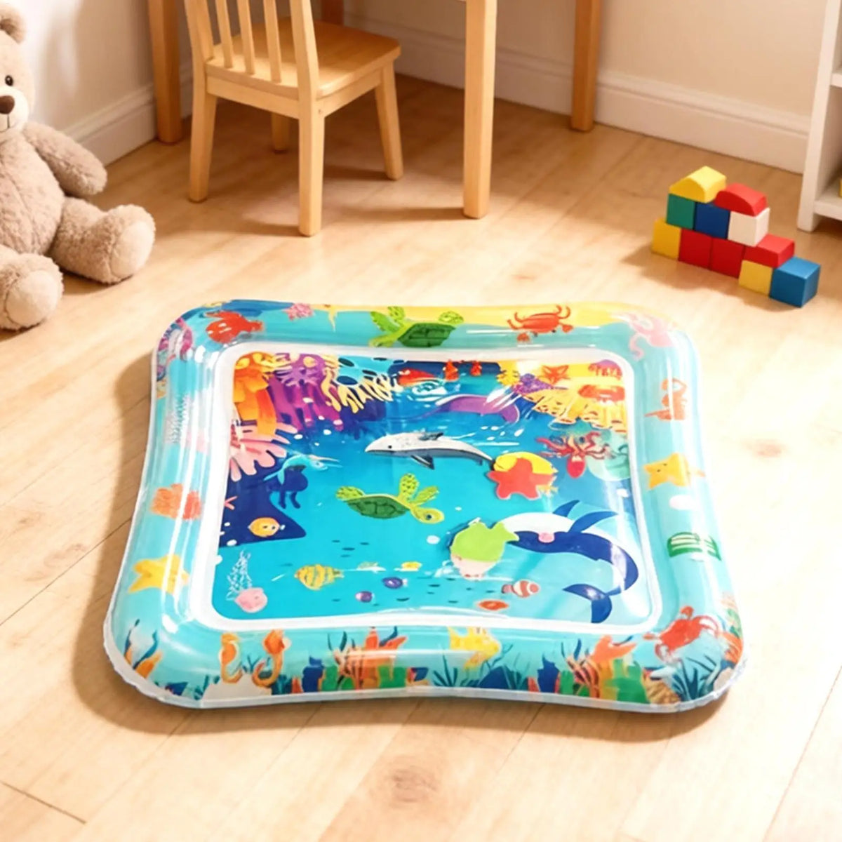 61cm PVC Sea-Themed Cat Water Toy, Interactive Summer Pet Play Mat, Cooling Relief for Puppy Small Medium Large, Indoor Outdoor Vue