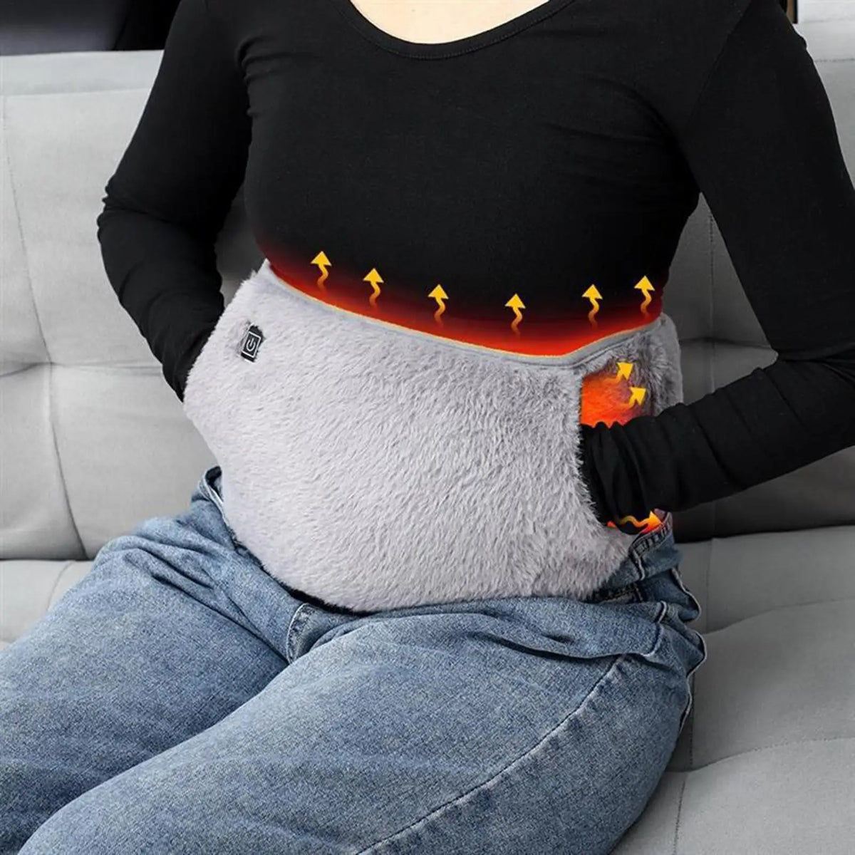 Abdominal Heating Pad 3-Levels Electric Heated Waist Belt Warmer for Back Pain, Menstrual Belly and Abdominal Comfort for Women Vue