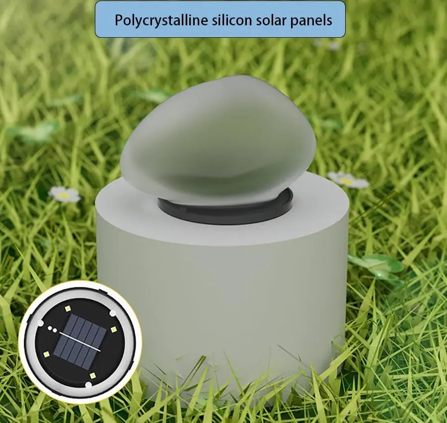 Solar Pebble Lights Faux Stone IP65 Waterproof Outdoor Landscape Path Lighting for Garden Walkway Lawn Courtyard Step Vue