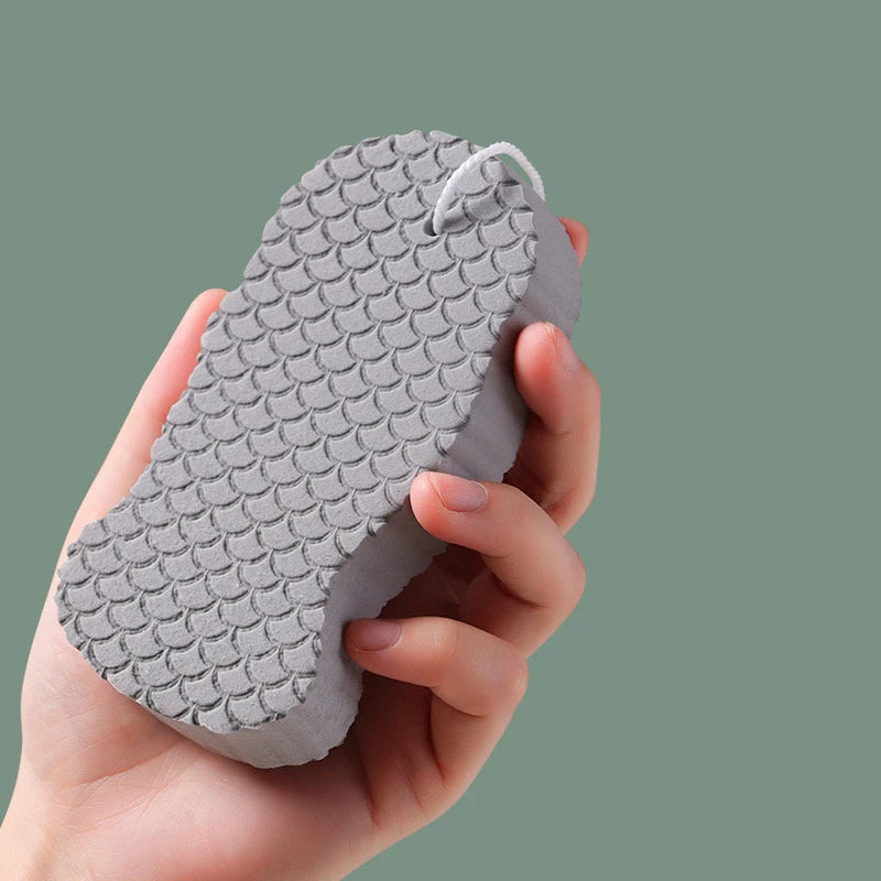 Household 3D Magic Exfoliating Sponge Children's Bath Sponge Body Peeling Dead Skin Exfoliating Massager Cleaning Bath Brush Vue GREY