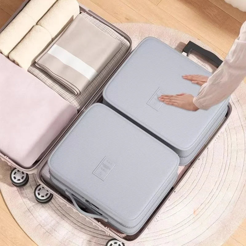 Upgrade Travel Shoe Bag Organizer Zipper Waterproof Sneakers Storage Bag Multi layer can store 3pair shoe box Vue
