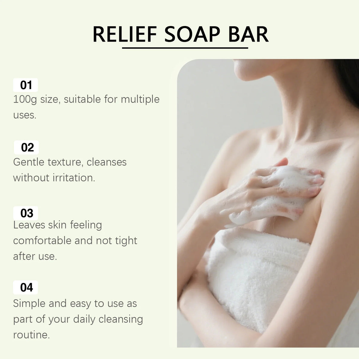 Gentle Moisturizing Body Soap - Mild Cleansing Bar for Long-Lasting Daily Hydration, Soothing Non-Tightening Skin Care Vue