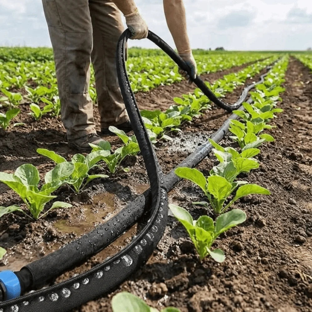 Thickened Flat Porous Seeping Hose Uniform Infiltration Efficient Micro Drip Irrigation Water-saving Drip Irrigation Tape Vue