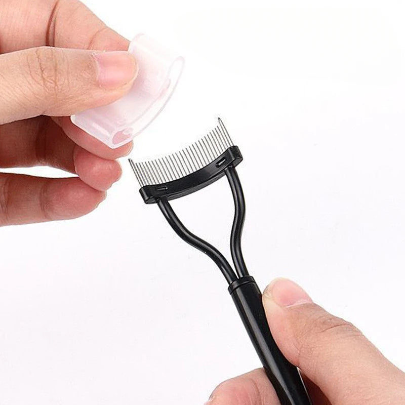 Eyelash Separator Metal Teeth Straight Eyelash Curler Beauty Makeup Stainless Eyelash Brush Comb Mascara Curl Makeup Tool Vue